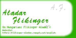 aladar flikinger business card